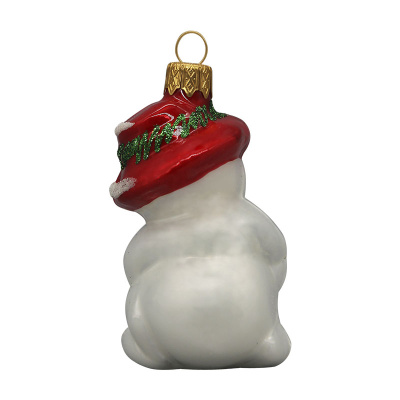 Ёлочное украшение "Снеговик в шляпе", в подарочной упаковке h-9 см